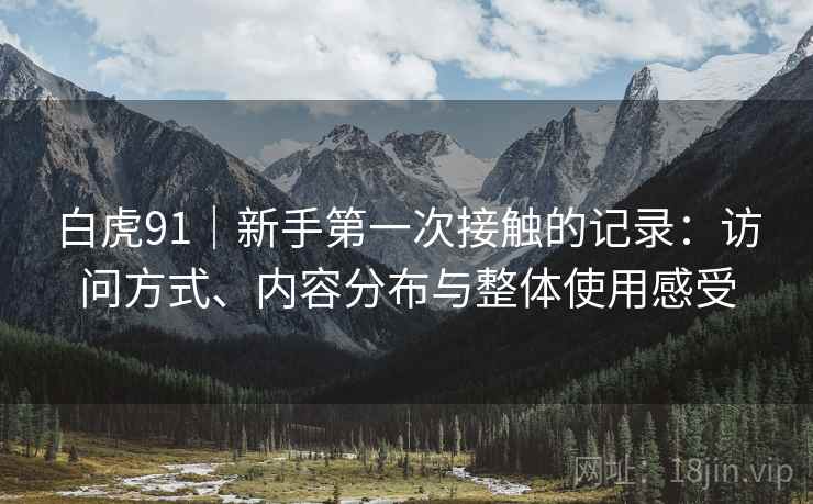 详细阅读:白虎91|新手第一次接触的记录:访问方式、内容分布与整体使用感受 白虎91|新手第一次接触的记录:访问方式、内容分布与整体使用感受