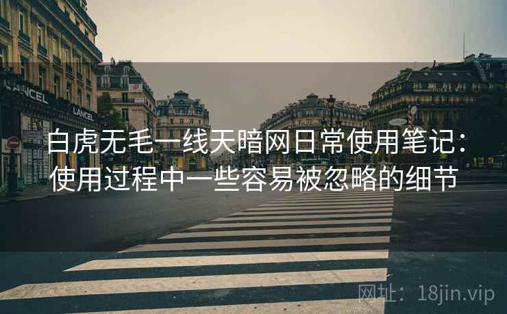 白虎无毛一线天暗网日常使用笔记：使用过程中一些容易被忽略的细节