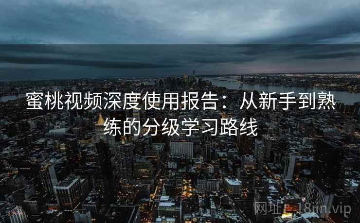 蜜桃视频深度使用报告：从新手到熟练的分级学习路线