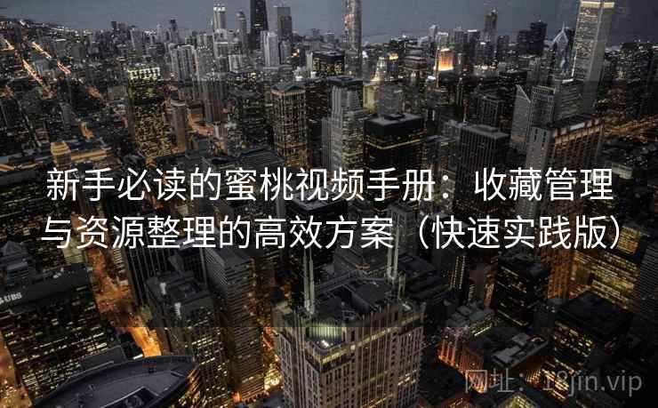新手必读的蜜桃视频手册：收藏管理与资源整理的高效方案（快速实践版）